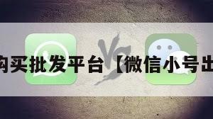 vx小号购买批发平台【微信小号出售批发】